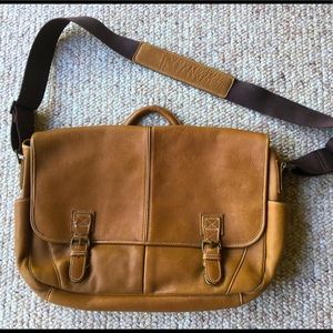 Leather LL Bean briefcase/messenger bag